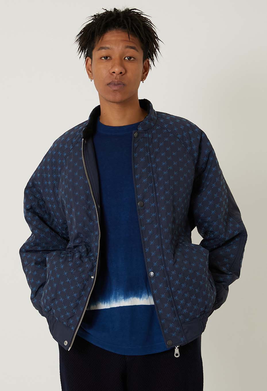 Nylon sashikoshi shoes Uraboa blouson | BLUE BLUE JAPAN