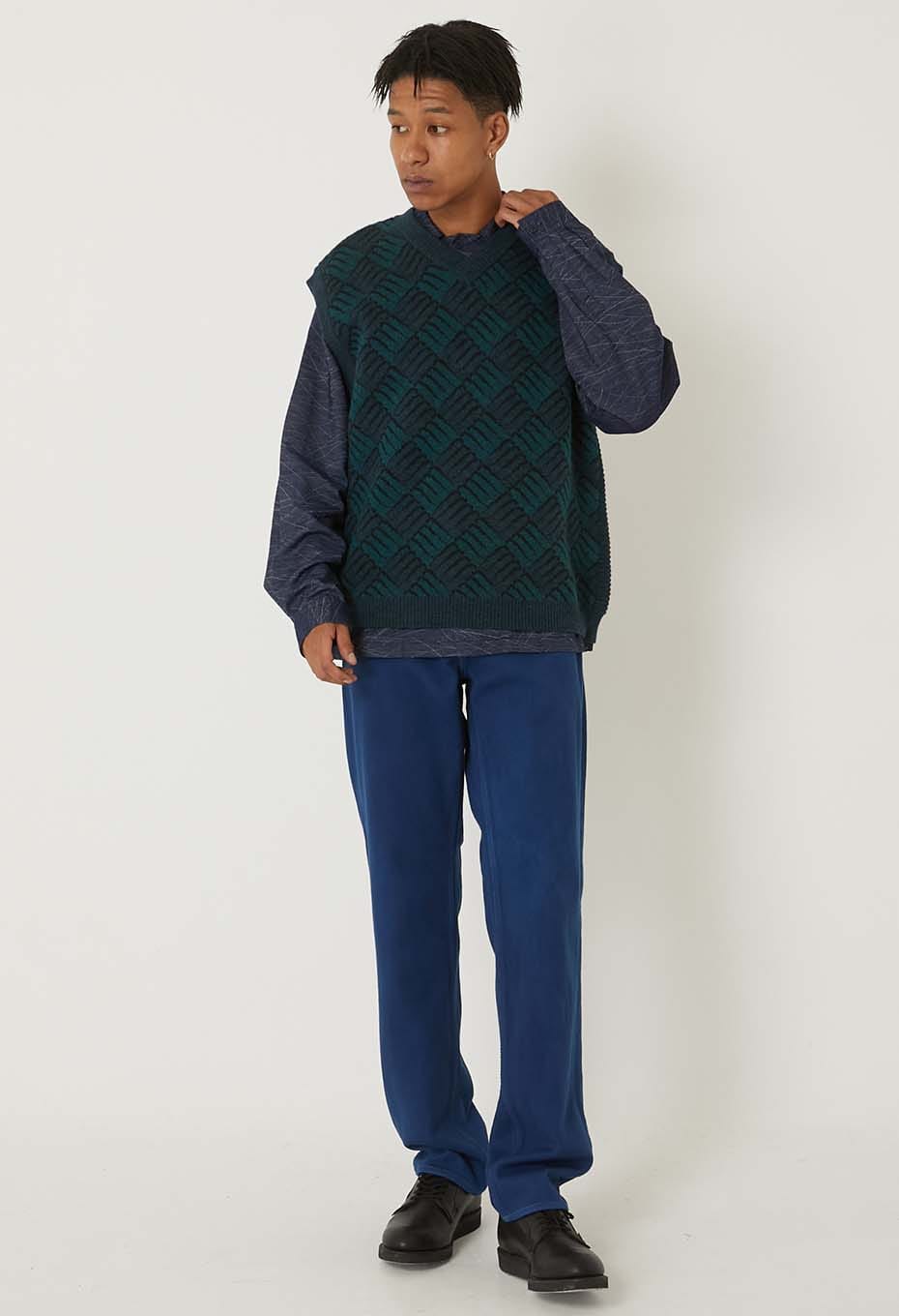 カゼナミニット Vネック ベスト | BLUE BLUE JAPAN | ハリウッド