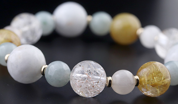 レアルチル特集】[☆]完全限定品ブレス【金麗Ver.4】（糸魚川白翡翠