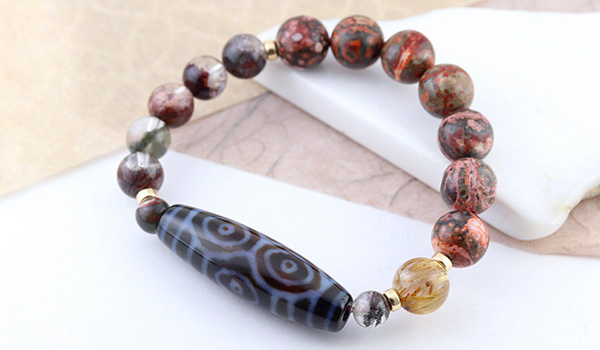 龍眼天珠ブレス（龍眼天珠・ガーデンクォーツAA+・タイチンルチル