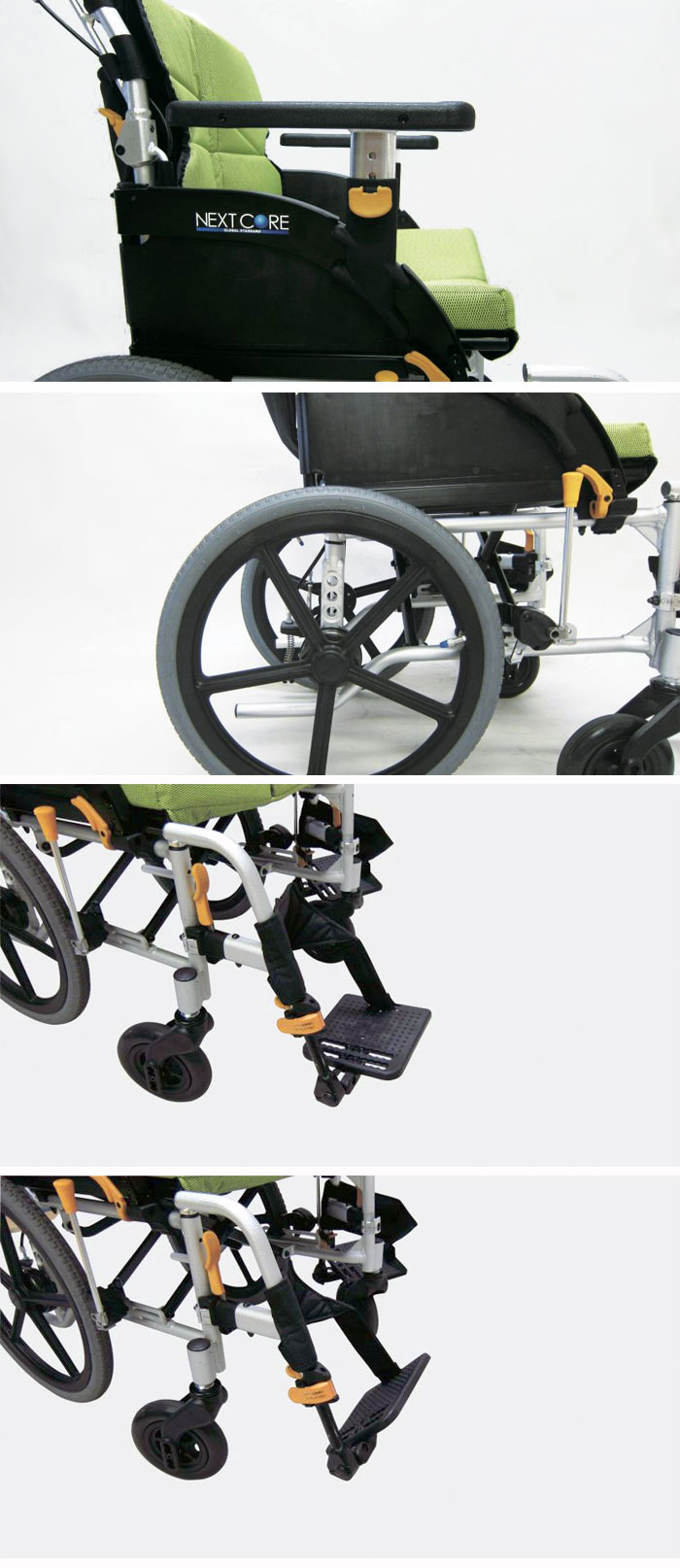 松永製作所】ネクストコア-ミニモ 介助式車椅子 NEXT-60B ｜車いすの