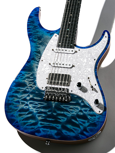 Mayones Aquila QM6 Lagoon Burst 2019 中古｜ギター買取の東京新宿