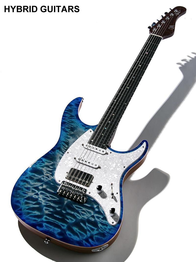 Mayones Aquila QM6 Lagoon Burst 2019 中古｜ギター買取の東京新宿
