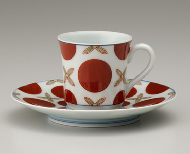 赤玉文デミタス珈琲碗｜色鍋島今右衛門窯｜今右衛門