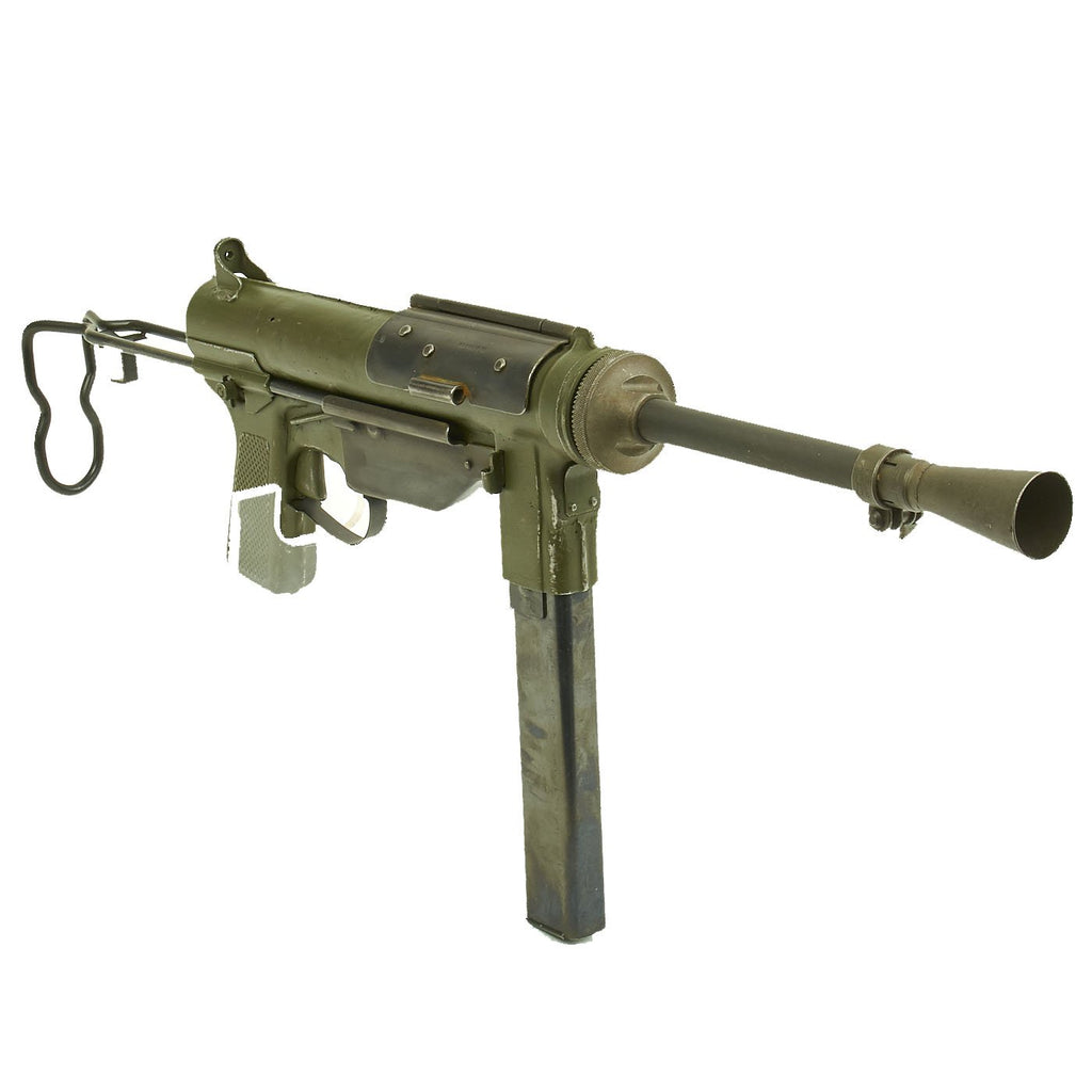 Original U.S. WWII Type M3A1 Grease Gun Display by Ithaca Gun