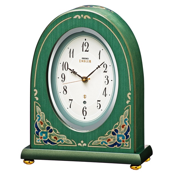 セイコーメロディ置時計エンブレム SEIKO電波置き時計 HW573M/時計