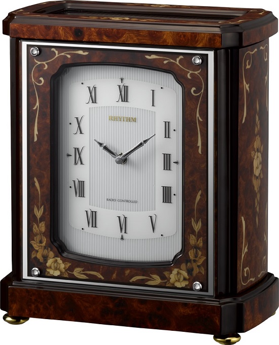 象嵌細工が美しい！置き時計 オルゴール ハイグレード RHG-R03 リズム