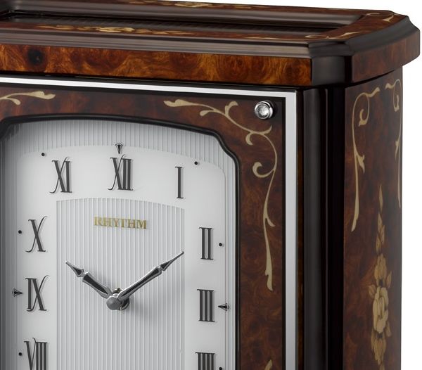 象嵌細工が美しい！置き時計 オルゴール ハイグレード RHG-R03 リズム