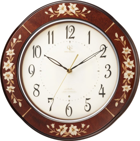 象嵌細工が美しい！ハイグレード RHG-M107 インタルシア掛け時計