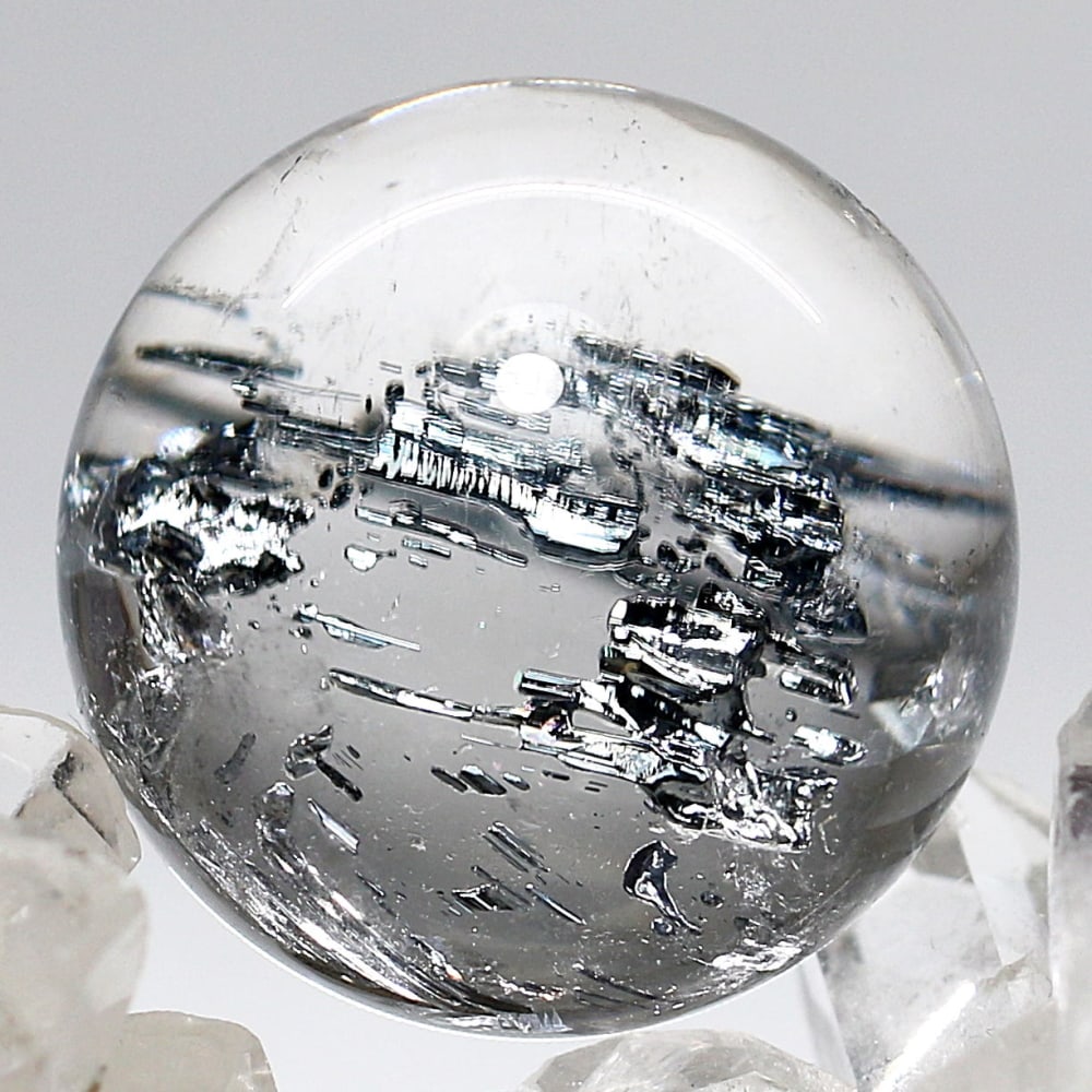 トップクォリティ]ファントムスティブナイトインクォーツ丸玉/スフィア