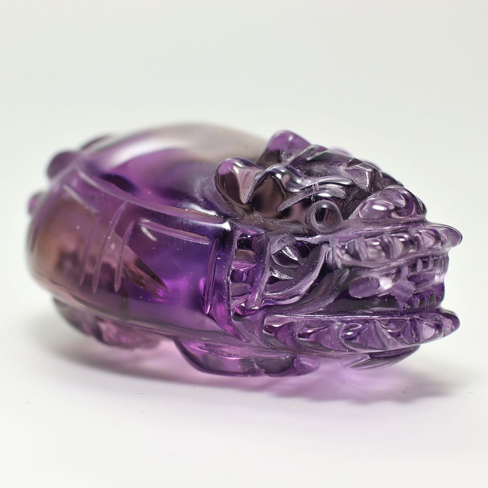 トップクォリティ]ブラジル産アメジスト彫刻（龍亀/ロングイ） - 埼玉