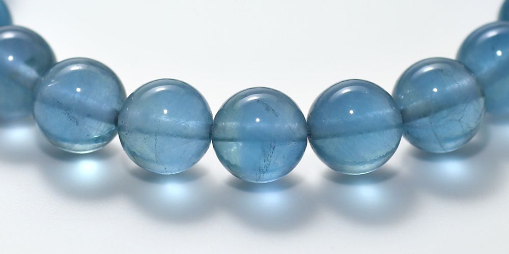 高品質++]ブルーフローライトブレスレット（約9mm玉） - 埼玉県吉川市
