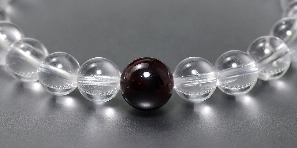 1月誕生石ガーネット] 特選1粒＋ガネッシュヒマール産ヒマラヤ水晶