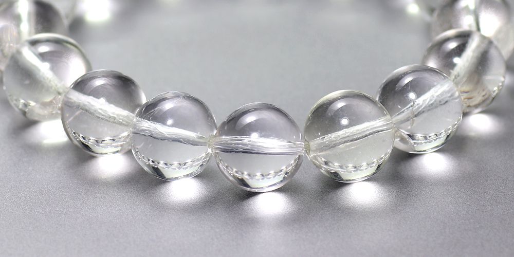 特選]ガネッシュヒマール産ヒマラヤ水晶ブレスレット（約14mm玉