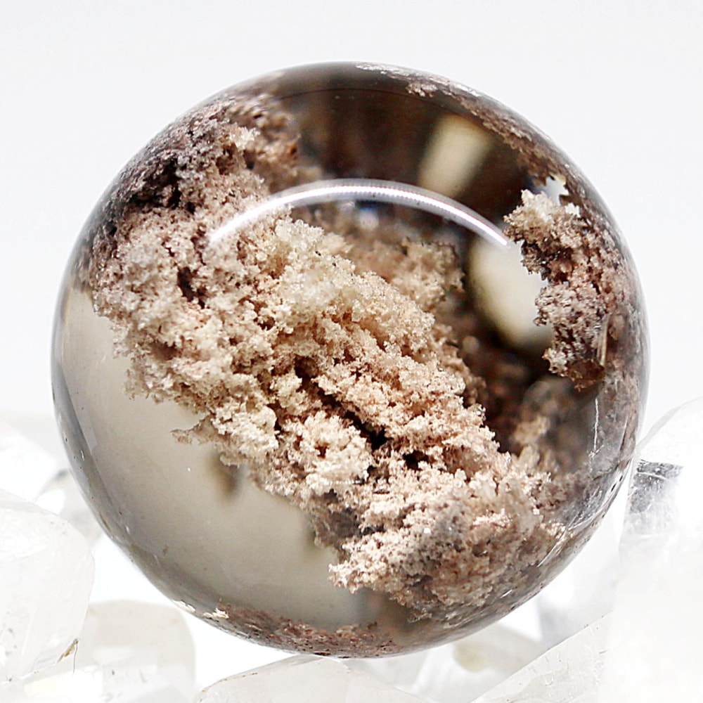 高品質]ガーデンクォーツ丸玉/ガーデン水晶スフィア（直径26.6mm