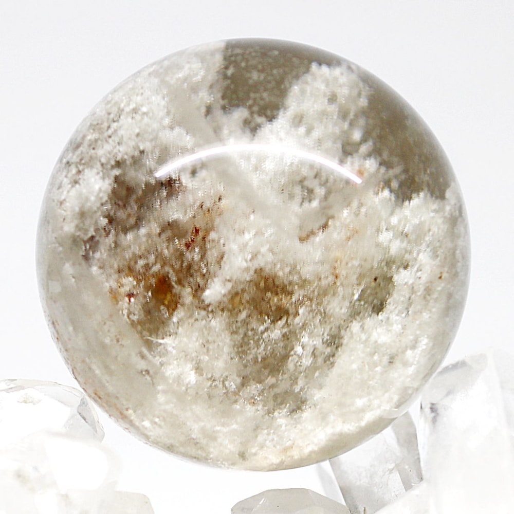 高品質]ガーデンクォーツ丸玉/ガーデン水晶スフィア（直径32.8mm