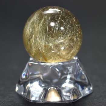 ルチルクォーツ丸玉（スフィア、球体石） - 埼玉県吉川市の天然石専門