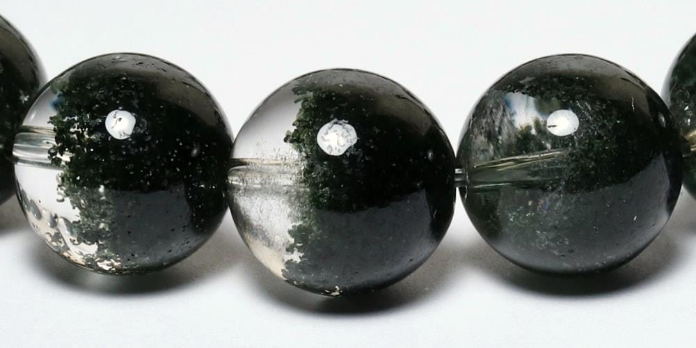 高品質++]ディープグリーンガーデンクォーツブレスレット/庭園水晶