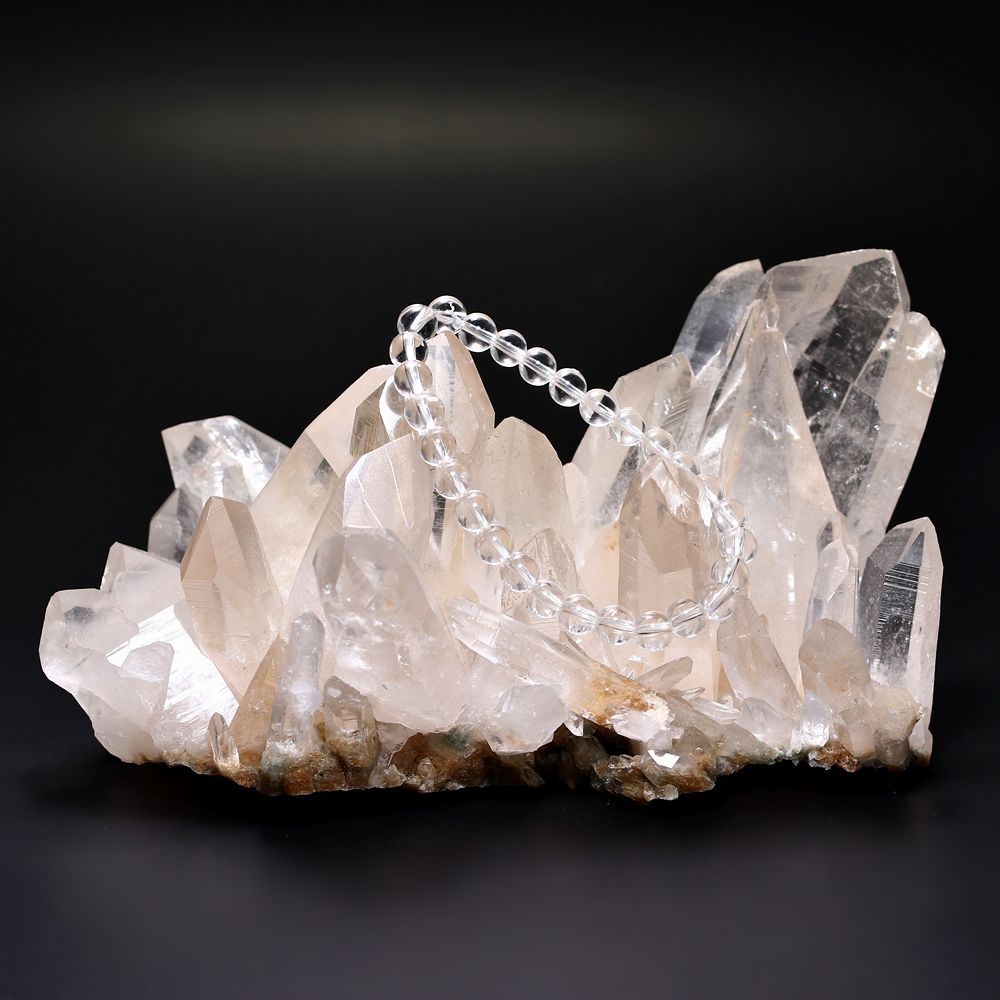 インド/ダーラ産ヒマラヤ水晶クラスター/ダーラクォーツ（原石767g