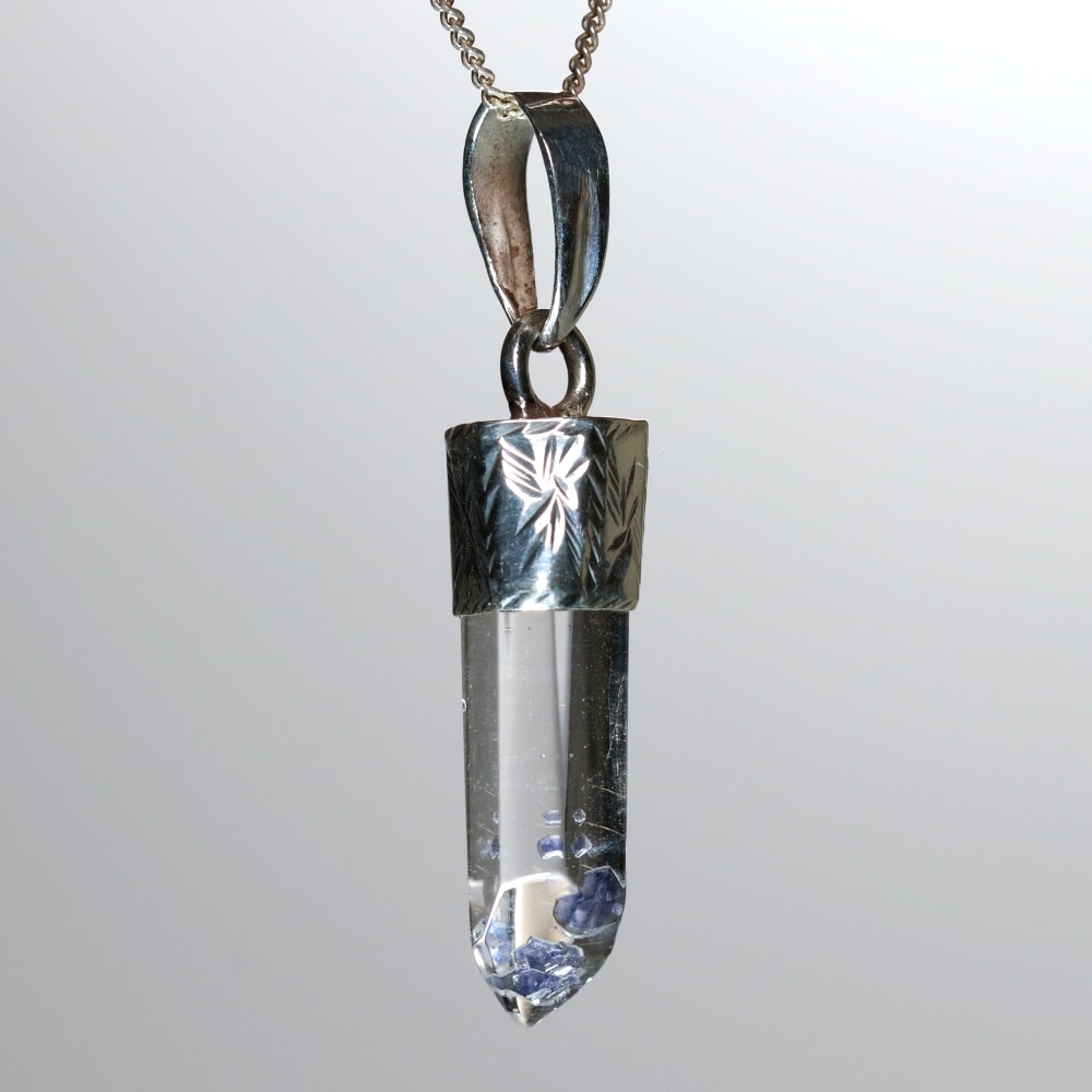 フローライトインクォーツペンダントトップ（シルバー925） - 埼玉県