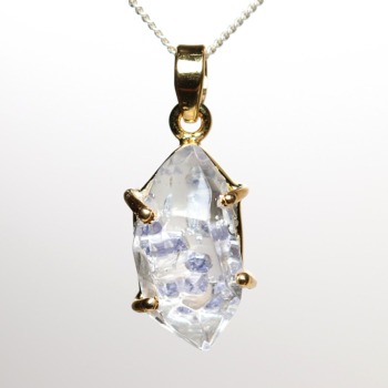 希少・高品質++]フローライトインクォーツペンダントトップ（シルバー