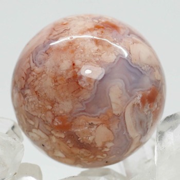 チェリーブロッサムアゲート/桜瑪瑙丸玉（スフィア、球体石） - 埼玉県