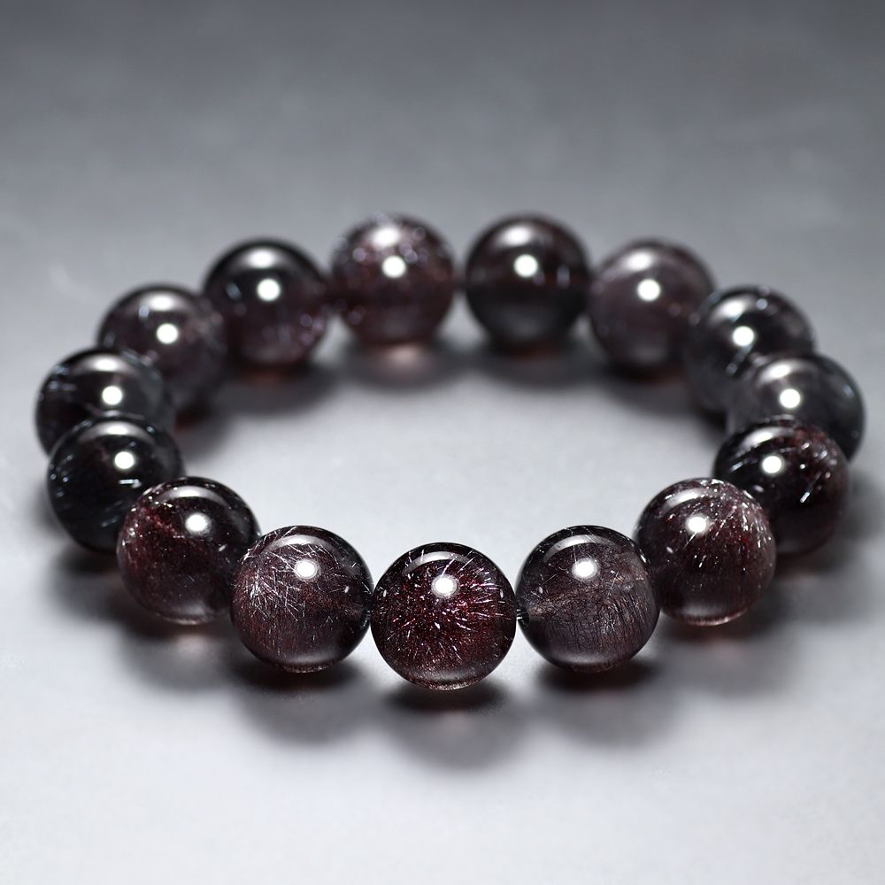 最高品質]花火スーパーセブンブレスレット/ニードルヘマタイトイン