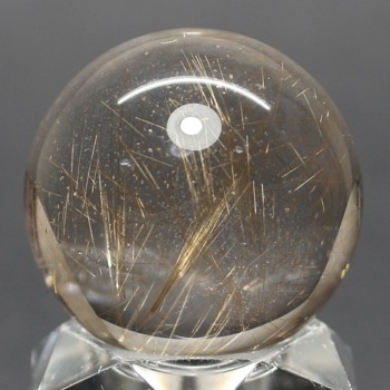 ゴールドルチルクォーツ丸玉/スフィア（直径24.5mm） - 埼玉県吉川市の