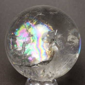 高品質]レインボー水晶丸玉/アイリスクォーツスフィア（73mm） - 埼玉