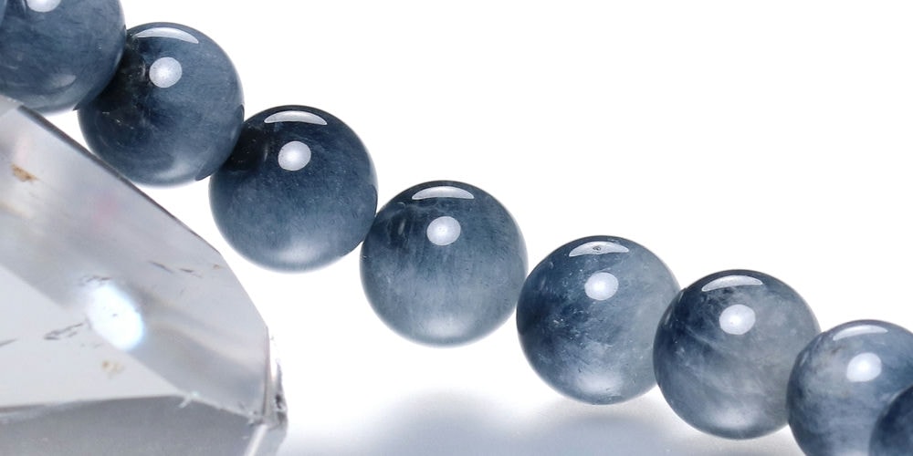 3A++]ブルートルマリンインクォーツブレスレット/インディゴライトイン