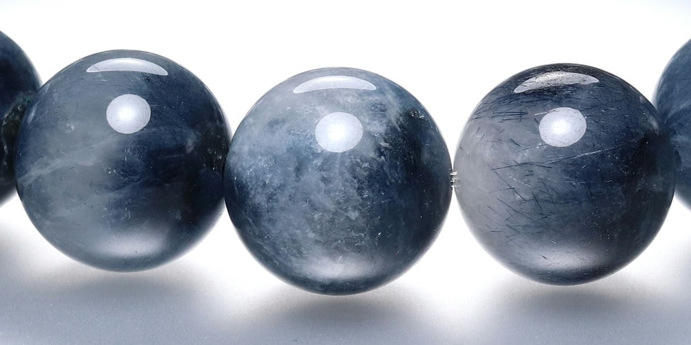 3A]ブルートルマリンインクォーツブレスレット/インディゴライトイン