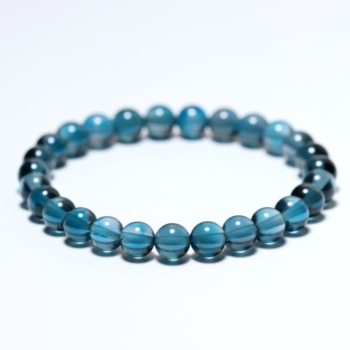 トップクォリティ]ロンドンブルートパーズブレスレット（約7mm玉