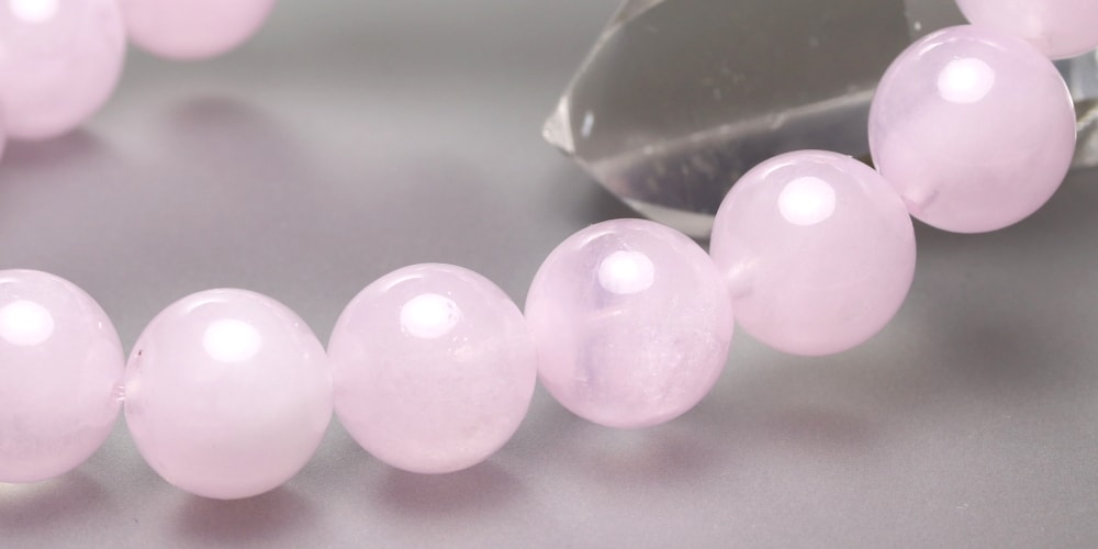 高品質]ピンクモルガナイトブレスレット（約11.5mm玉・ミルキーピンク