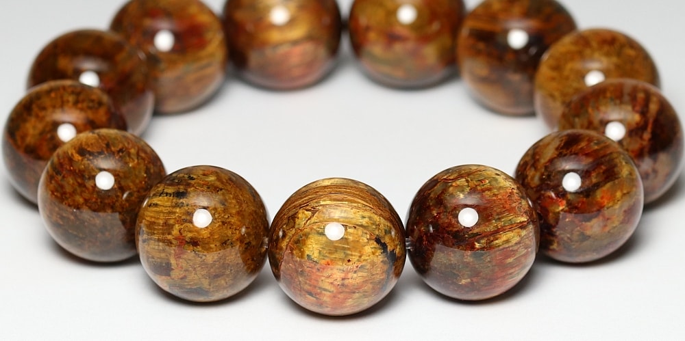 高品質]ミックスピーターサイトブレスレット（約17mm大玉