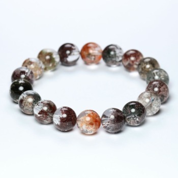 高品質]ミックスガーデンクォーツブレスレット/ガーデン水晶（約9mm玉