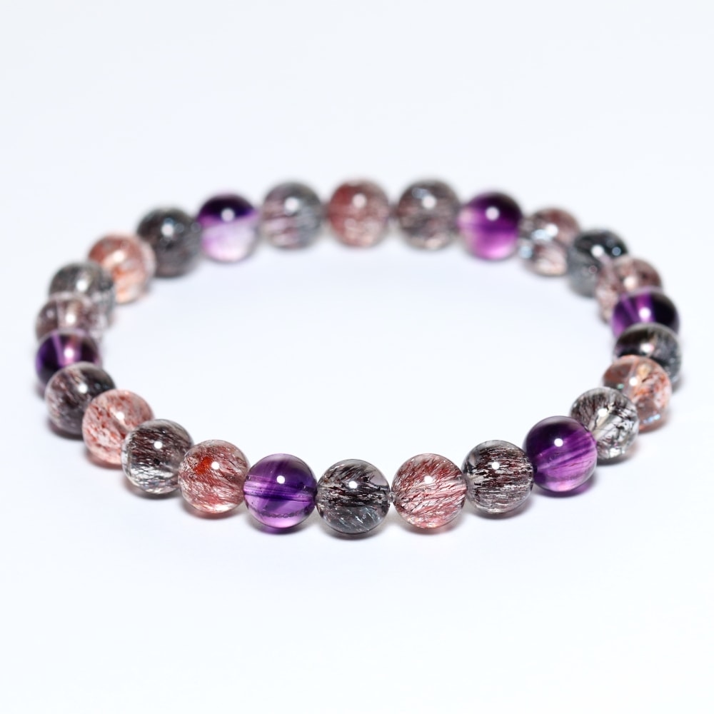 高品質++]ミックススーパーセブンブレスレット（約7mm玉） - 埼玉県