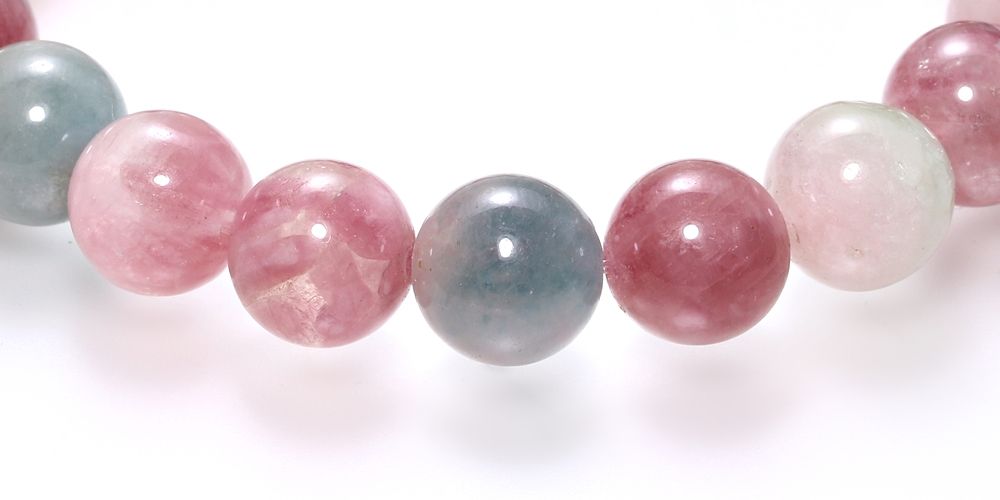 3A++]マルチカラートルマリンシリカブレスレット（約10mm玉） - 埼玉県