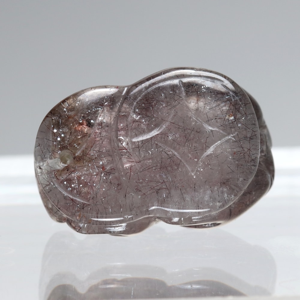 高品質]花火スーパーセブン彫刻/ニードルヘマタイト（貔貅/ヒキュウ