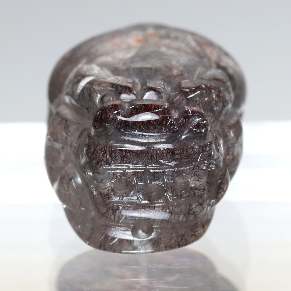 高品質]花火スーパーセブン彫刻/ニードルヘマタイト（貔貅/ヒキュウ