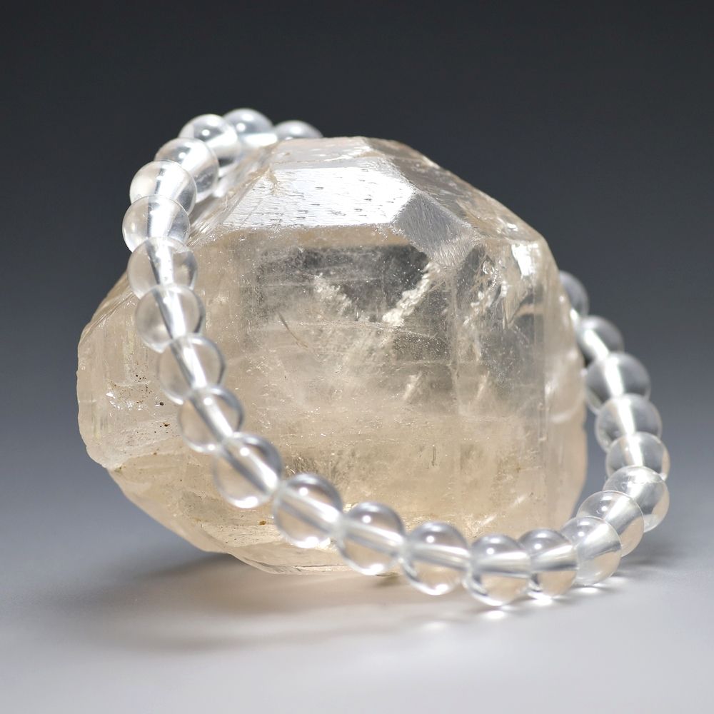 パキスタン産]ナチュラルトパーズ結晶原石（淡いオレンジ/非加熱