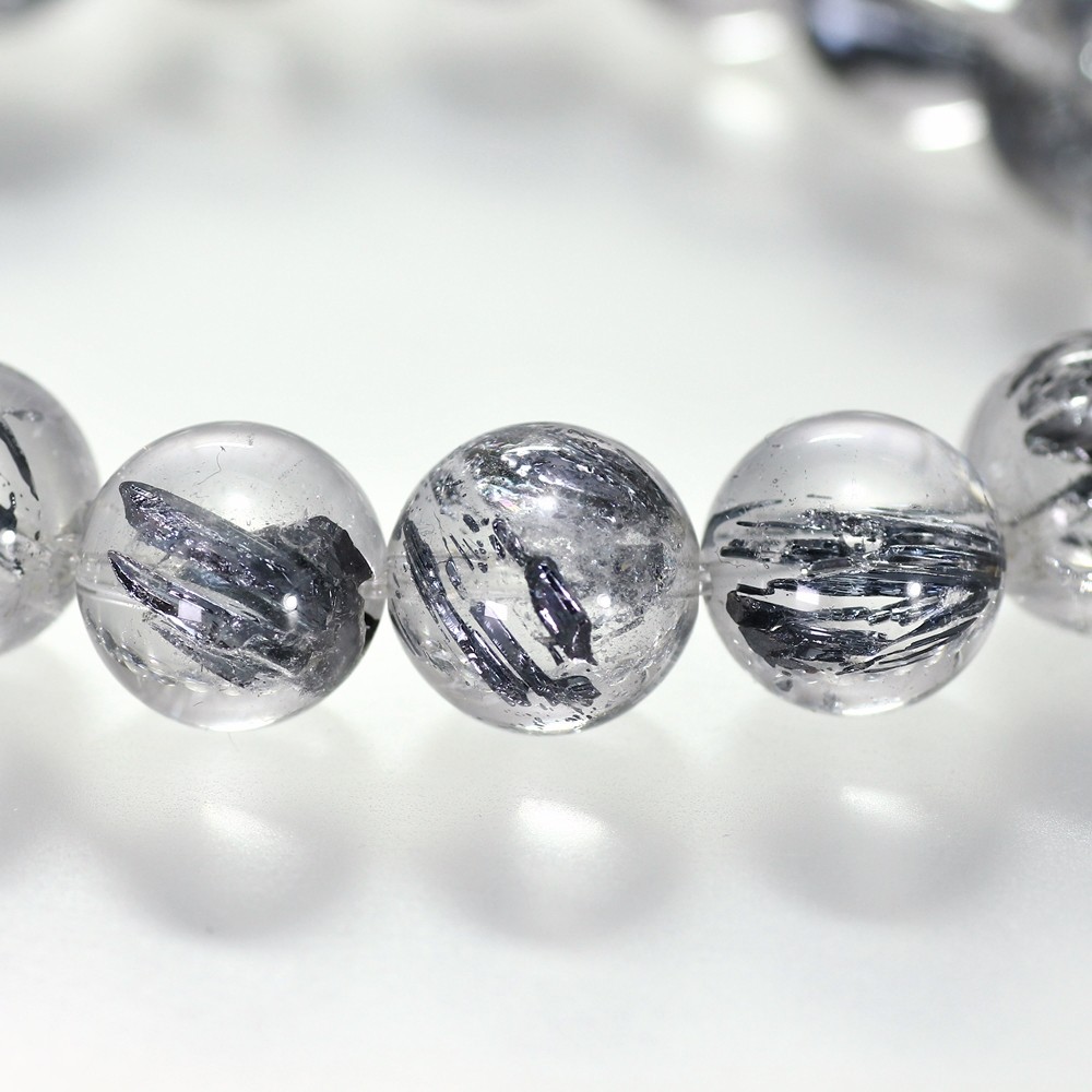 最高品質]スティブナイトインクォーツブレスレット（約13mm玉）☆現品