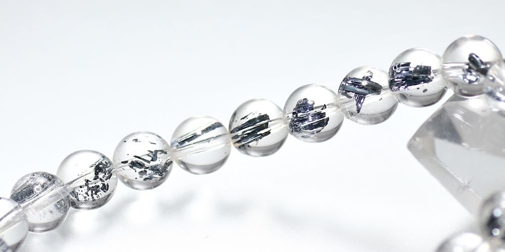 高品質]スティブナイトインクォーツブレスレット（約8mm玉） - 埼玉県