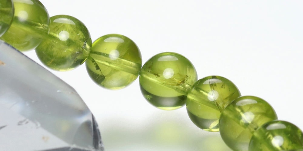 高品質++]パキスタン産ペリドットブレスレット（約9mm玉） - 埼玉県