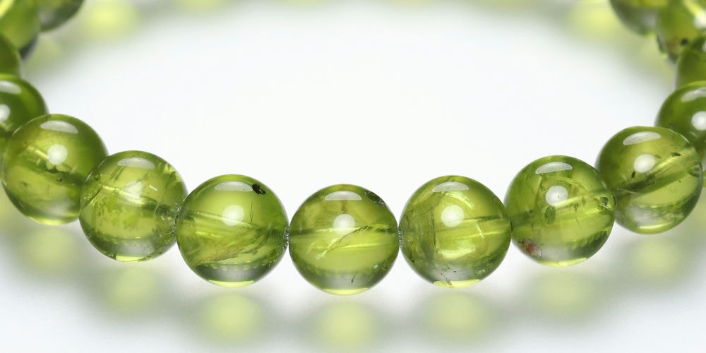 高品質++]パキスタン産ペリドットブレスレット（約9mm玉） - 埼玉県