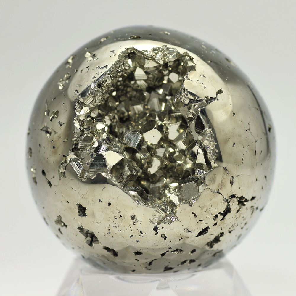 高品質]ペルー産パイライト丸玉/スフィア約4.6cm（黄鉄鉱） - 埼玉県
