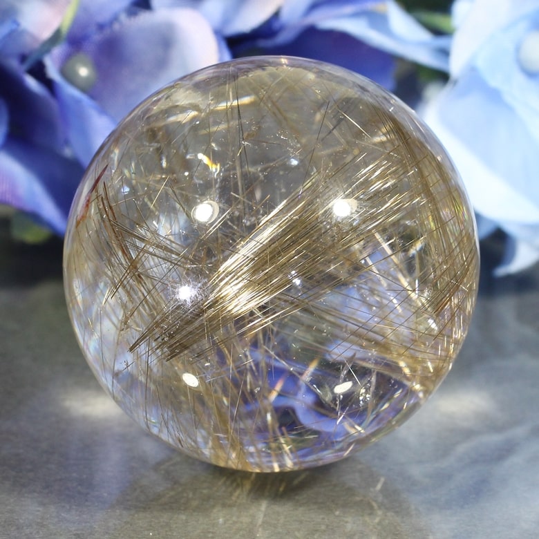 ブラジル産]シルバールチルクォーツ丸玉/スフィア - 埼玉県吉川市の