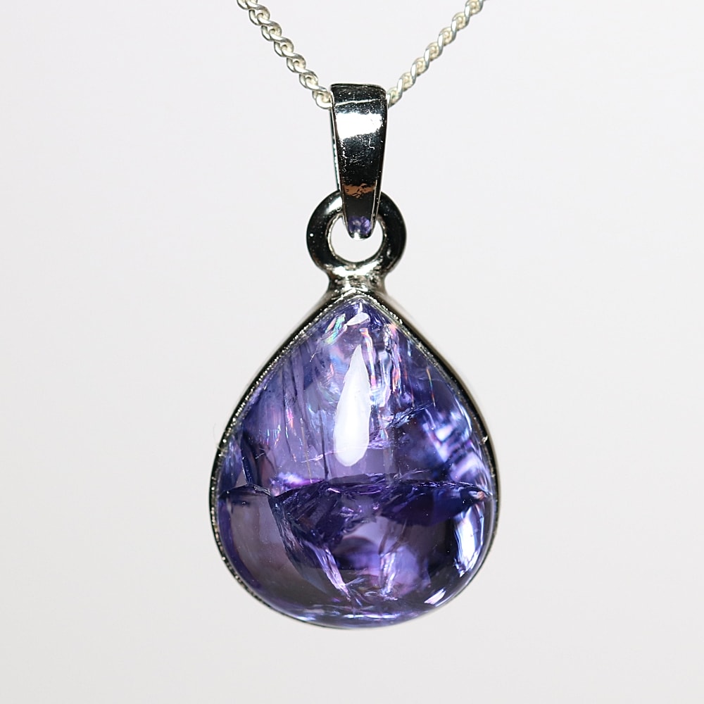 トップクォリティ] 宝石質タンザナイトペンダントトップ（シルバー925