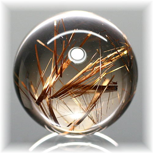 カッパーゴールドタイチンルチルクォーツ丸玉/スフィア - 埼玉県吉川市