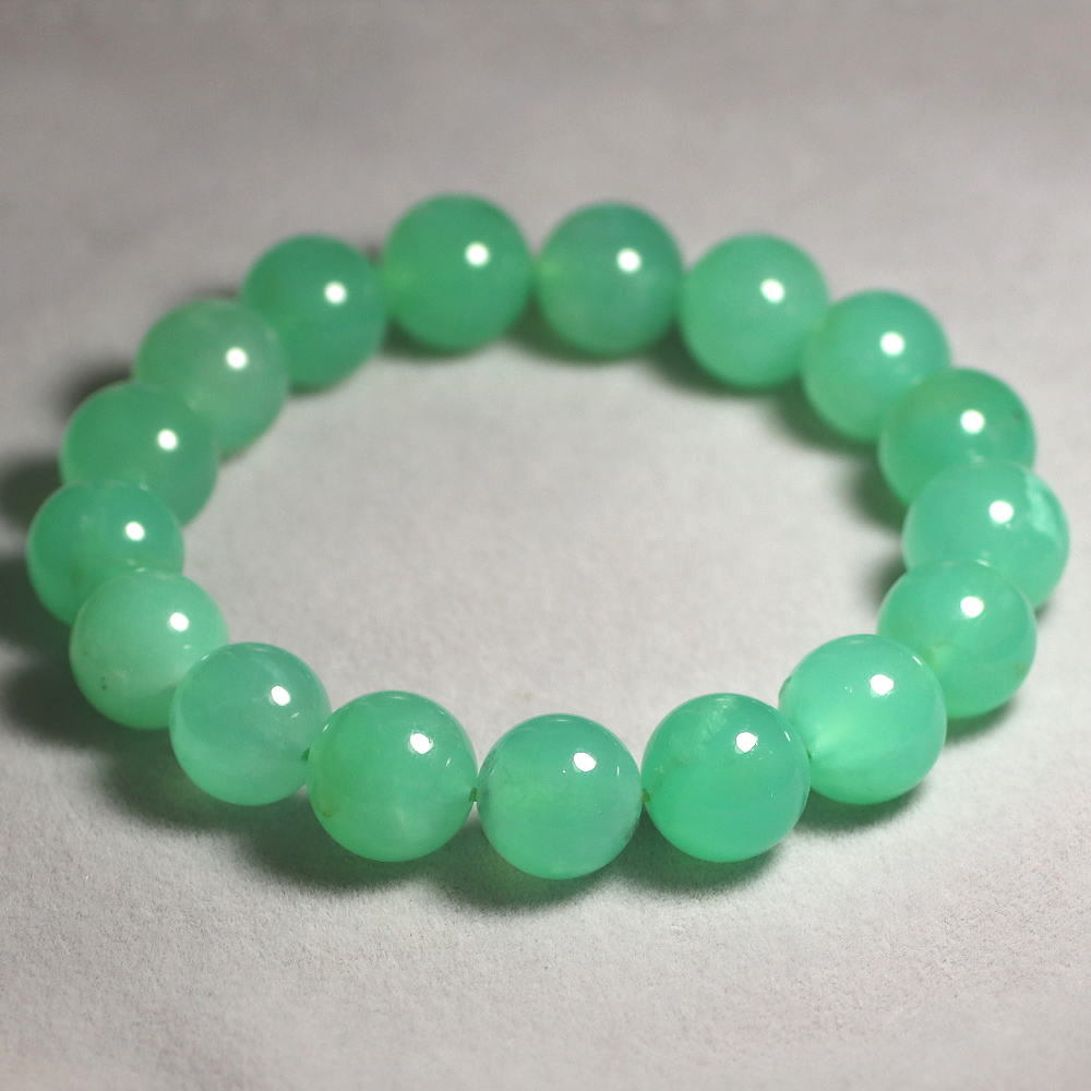高品質]クリソプレーズブレスレット（約12mm玉） - 埼玉県吉川市の