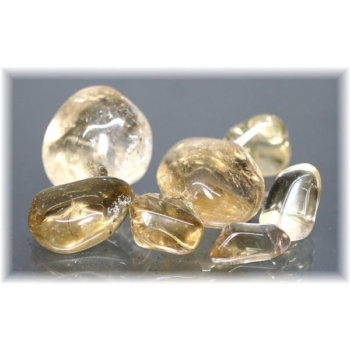 ブラジル産]天然シトリン タンブル 7個セット（非加熱・無着色